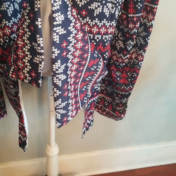 Graphic Print Blazer Preppy Retro Red White & Blue 2 Button Unisex Sz. 2X NWOT - Picture 9 of 13